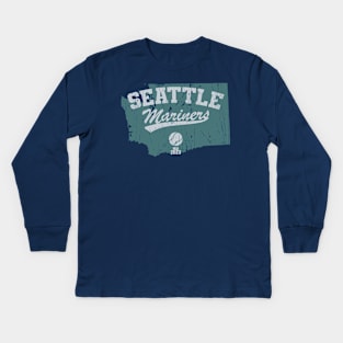 Seattle, Washington - M's - 2023 Kids Long Sleeve T-Shirt